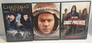 3 Movie DVD Lot The Martian, The Christmas Truce, Ghost Protocol Very Good - Picture 1 of 8