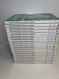 The Ocean World of Jacques Cousteau 20 Volume Hardcover Set Homeschool 1975 - Picture 1 of 18