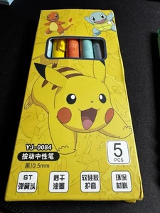 Pokémon Pens Pack Of 5 Pikachu, Bulbasaur, Charmander, Squirtle, Psyduck - Picture 1 of 3