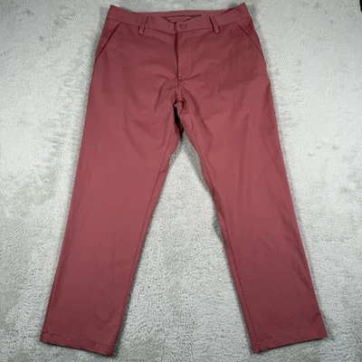 Rhone Commuter Pants Mens 32x26 Pink Slim Performance Active Chino Golf - Image 1 of 4