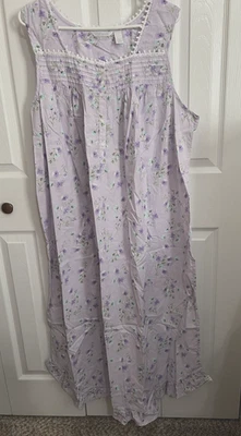 Женский размер 2 X лаванды цветочный Adonna легкая ночная рубашка, новый без ЯРЛЫКОВ - Изображение 1 из 4