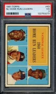 1961 Topps #43 NL Home Run Leaders PSA 3 VG - Picture 1 of 2