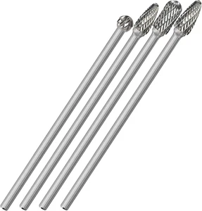 Juego de 4 rebabas largas de carburo vástago de 6 mm, brocas de amoladora de troqueles para metal, acero, ir fundido - Imagen 1 de 12