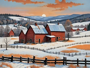 Farm Rustic Cattle Cowboy High Quality Canvas/Photo Paper PA79 - Picture 1 of 6