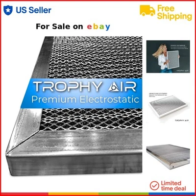 Washable Aluminum Electrostatic HVAC Filter 12x12x1 6 Stage Lasts a Lifetime - Image 1 of 4