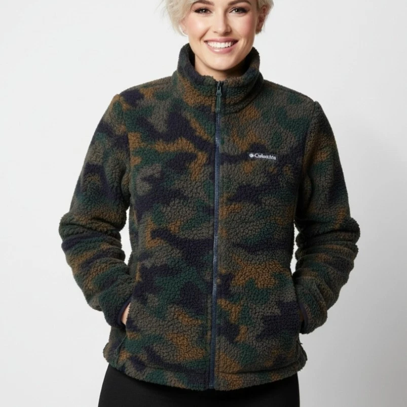 Chaqueta Sherpa Columbia Camuflada Mediana Polar Felpa Pesada Camuflaje Foto 1 de 4