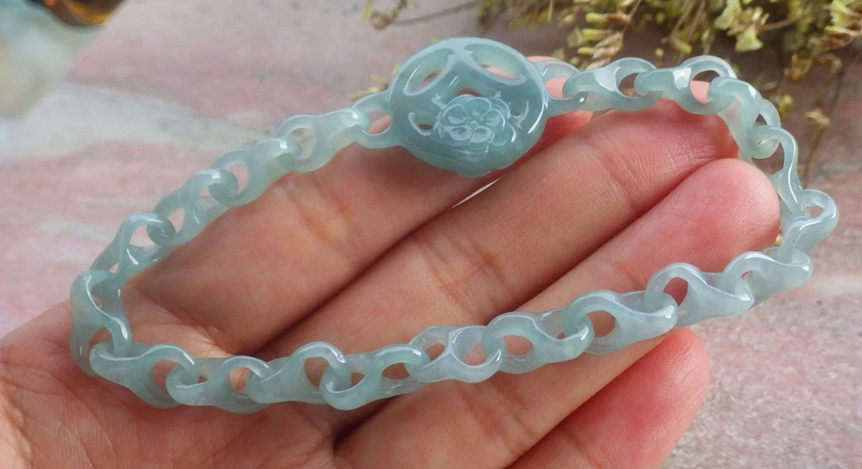 Brazalete Brazalete Hueso Dragón Cuentas Jadeíta Jade Verde Certificado Video 206673 Foto 1 de 4