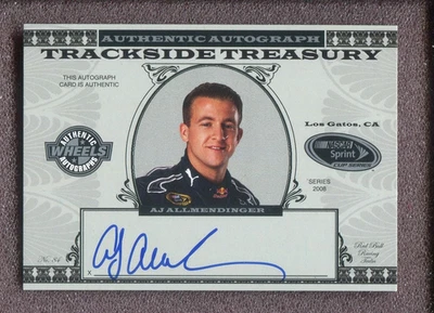 2008 Wheels Trackside Treasury  - AJ Allmendinger - Image 1 of 2