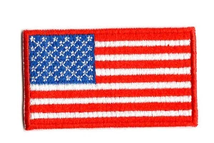 United States of America Flag Iron on Embroidered Patch Badge USA 3.5cm x 6cm - Picture 1 of 1