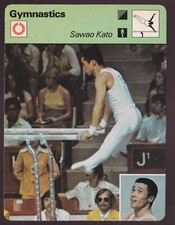 SAWAO KATO Gymnastics Photo History Sport 1979 SPORTSCASTER CARD #88-12