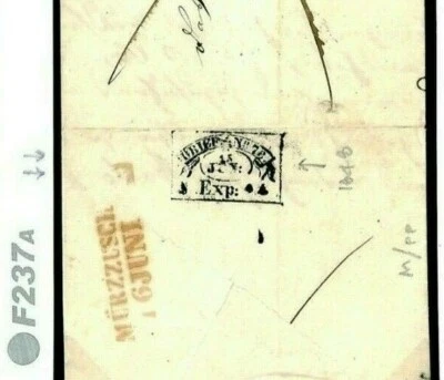 AUSTRIA *Murrzuschlag* Vienna Transit 1848 Neuberg Germany{samwells-covers}F237a - Image 1 of 4