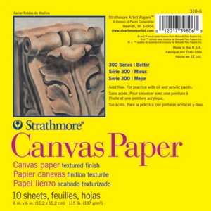 Strathmore 300 Series Canvas Pad, 6"x6" Glue Bound, 10 Sheets - Picture 1 of 1