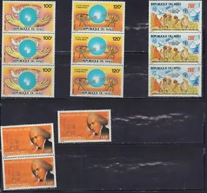 MALI 1986 STRIP SET X 3 532-533, 534-538 CATENA APARTHEID JAMES WATT COME NUOVO MNH - Foto 1 di 1