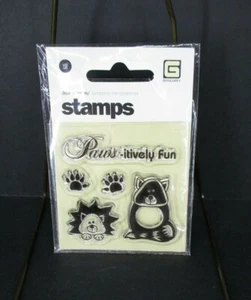 Estampillas transparentes grises básicas patas-muy divertidas, animales 5 estampillas 2009 totalmente nuevas - Imagen 1 de 2