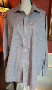 Lauren Ralph Lauren classic fit non-iron 17.5 34/35 purple black men’s shirt - Imagen 1 de 5