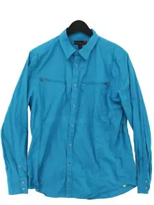 Camicia uomo G By Guess L blu 100% cotone basic - Foto 1 di 5
