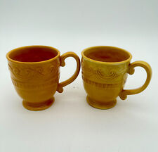 Pair Of Fitz and Floyd RICAMO Yellow hard to find set of 2