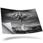 1 X Vinyl Sticker A2 - Bw - Nuclear Mushroom Cloud Bomb War #37223