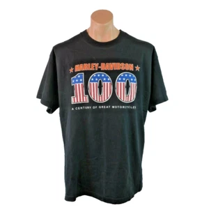 HARLEY DAVIDSON 100 Jahre Barcelona Spanien schwarz 2-seitig Biker T-Shirt Gr. XL - Bild 1 von 11