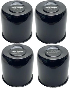 (4) ProComp Black 8 LUG CENTER CAPS 5.15" DIAMETER FIT 8X6.5 AND 8X170 WHEELS - Picture 1 of 5