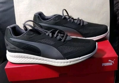 Mens Puma Ignite Sneakers - Mesh Black Periscope - Size 8.5 - black / Silver - Image 1 of 4