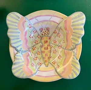 NEW MACKENZIE-CHILDS Ceramic Butterfly Bowl 6" TAYLOR STYLE -(6 Available) RARE - Picture 1 of 15