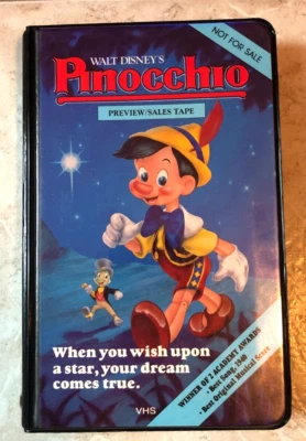 Pinocchio - Black Diamond - Preview/Promo Copy - Clamshell -  Rare - FULL MOVIE Foto 1 de 4