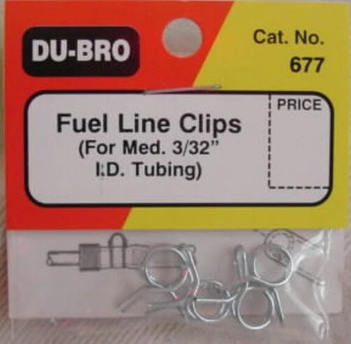 Du-Bro Fuel Line Clips (For Med 3/32 I.D Tubing) DUB677 - Image 1 of 1