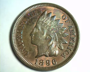 CENTAVO INDIO 1896 ELECCIÓN DE CENTAVO SIN CIRCULAR / GEMA MARRÓN CH. UNC. / GEMA BN ORIGINAL - Imagen 1 de 2