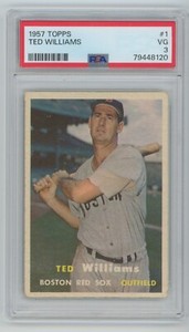 1957 Topps #1 Ted Williams PSA 3 Boston Red Sox HOF