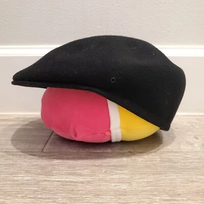 Gorras Warwick London 100 % lana newsboy taxista gorra negra sombrero 7 1/4 de colección Foto 1 de 4