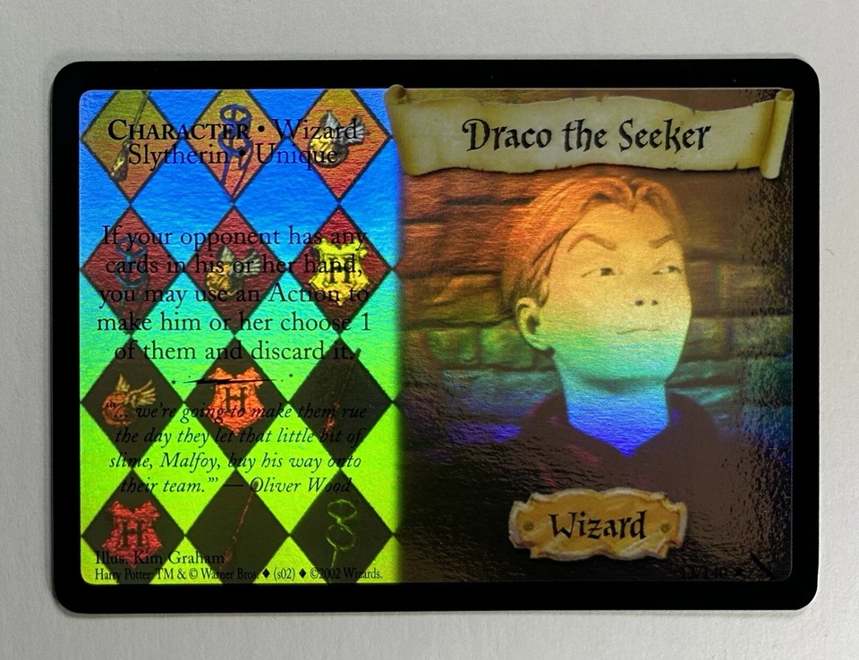 Harry Potter TCG Chamber of Secrets Holo Foil Draco the Seeker 13/140 Unplayed - Image 1 of 2