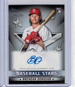 2022 Topps Update Brendan Donovan Baseball Stars Black Rookie Auto #'ed 129/199 - Picture 1 of 1