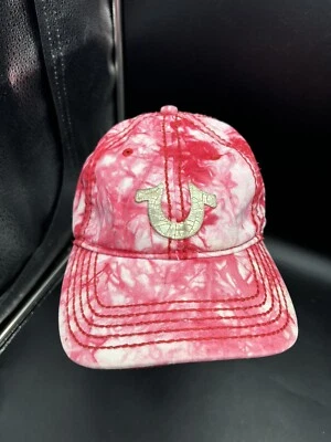 True Religion Leather Strap Back Hat/Cap Red Tie Dye READ - Image 1 of 4