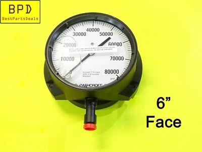 ASHCROFT 80.000 PSI Duragauge 1379 Series Inconel 718 Pressure Gauge 6" Dial - Image 1 of 4