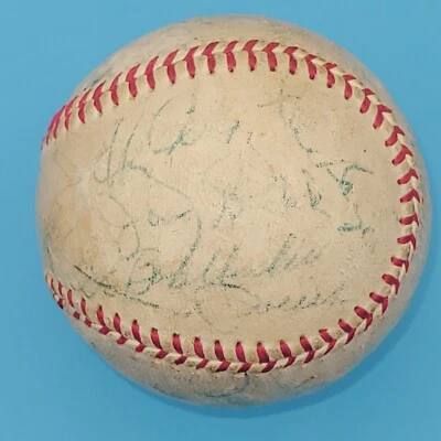 Cardenales de San Luis 1965 firmado Harry Caray, Bob Uecker, Ken Boyer, Curt Flood Foto 1 de 4