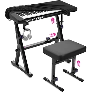 Klavierständer & Bank Set mit Bezug - für 54-88 Tasten Digital Keyboards, Hocker & Sitz - Bild 1 von 8
