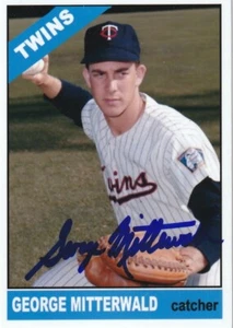 GEORGE MITTERWALD MINNESOTA TWINS SIGNED 1966 STYLE CUSTOM CARD - Picture 1 of 1