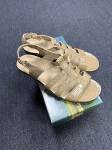 SAS Allegro Taupe Croc Size 9.5M Women's Shoes Sandals NEW Made in USA - Picture 1 of 7