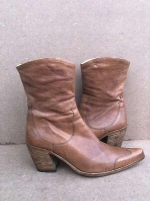 Botas para mujer Free Lance de cuero de becerro marrón talla 36,5 Foto 1 de 4