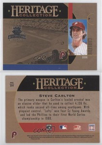 2005 Donruss Diamond Kings Heritage Collection Steve Carlton #HC24 HOF