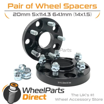 Bolt-on Espaçadores De Roda (2) 5x114.3 64.1 20mm para Tesla Modelo 3 15-20 - Imagem 1 de 4