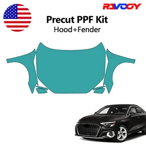 For Audi A3 S3 2021-2025 Hood+Fender Paint Protection Film Precut PPF Kit - Picture 1 of 8