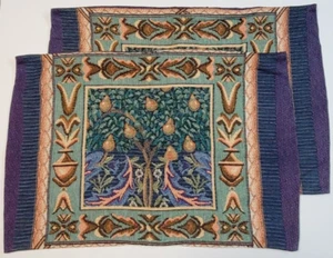 Tree of Life Manual Woodworkers & Weavers Pillow Shams Vtg Folk Art Supernatural - Picture 1 of 15