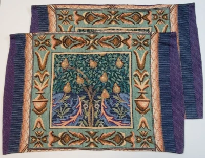 Tree of Life Manual Woodworkers & Weavers Pillow Shams Vtg Folk Art Supernatural - Image 1 of 4