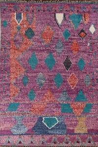 Geometric Tribal Moroccan Oriental Area Rug Hand-knotted Living Room 9x13 Carpet - Picture 1 of 12