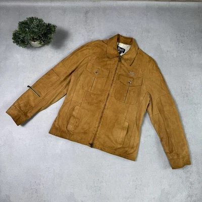Dolce Gabbana Men Leather Suede Jacket Beige Size L Avant Garde  - Image 1 of 4