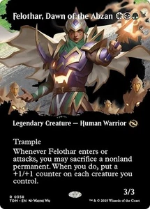Borderless FELOTHAR, DAWN OF THE ABZAN mtg NM-M Tarkir Dragonstorm 1 Rare - Picture 1 of 1