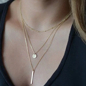 Sleek Multilayer Pearl Necklace Add a Touch of Sophistication to Your Look - Picture 1 of 14