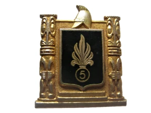 ANCIEN INSIGNE EMAIL (FOND NOIR) LEGION ETRANGERE TAHITI MURUROA 5° RMP / 5° RE - Picture 1 of 2